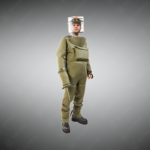 Demining Suit with Protective Visor