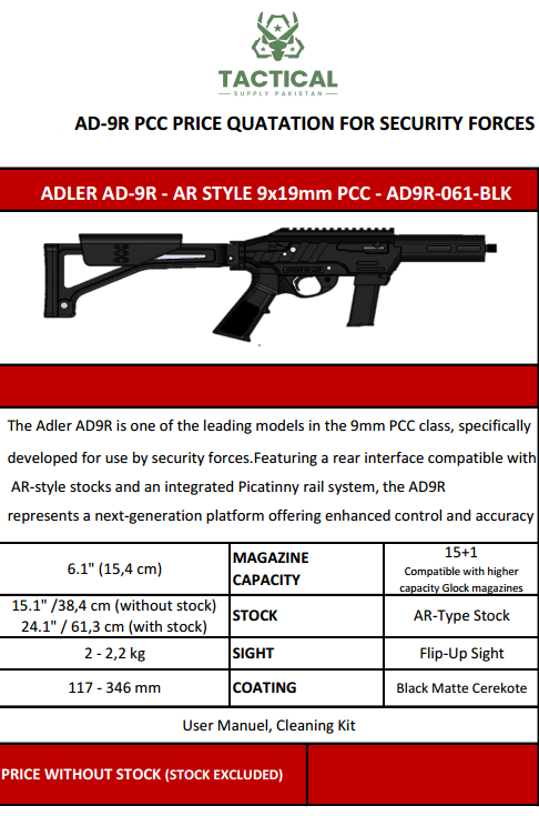 9mm PCC class Firearm