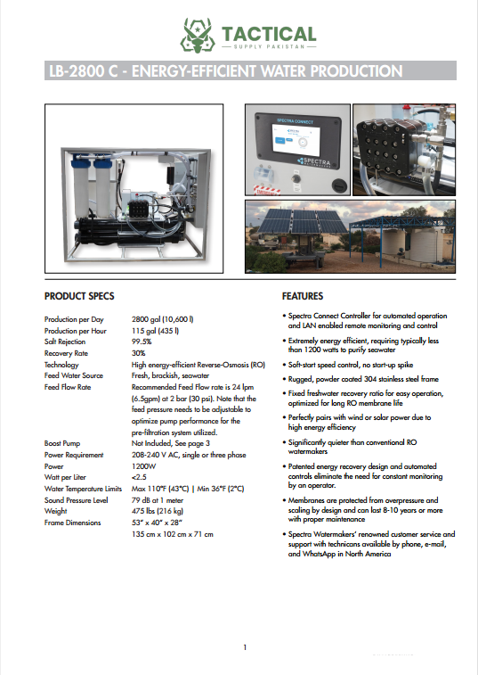 Energy-Efficient Water Production System