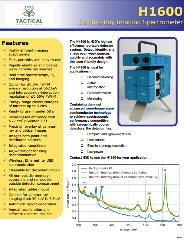 H1600 Gamma-Ray Imaging Spectrometer