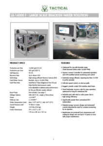 Large Scale Brackish Water Solution