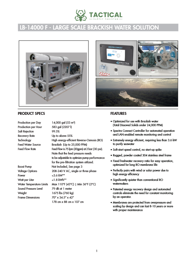 Large Scale Brackish Water Solution