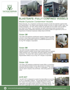 Mobile Explosive Containment Vessels