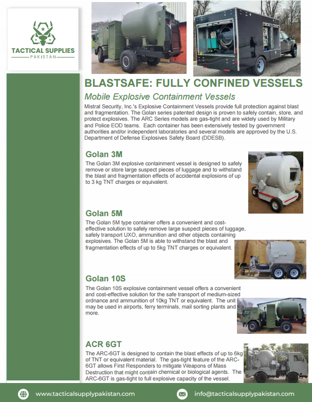 Mobile Explosive Containment Vessels