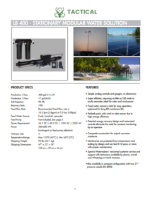 Stationary Modular Water Solution