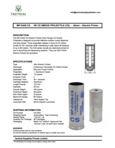 MP E40S CS 40mm CS Smoke Projectile Electric Primer
